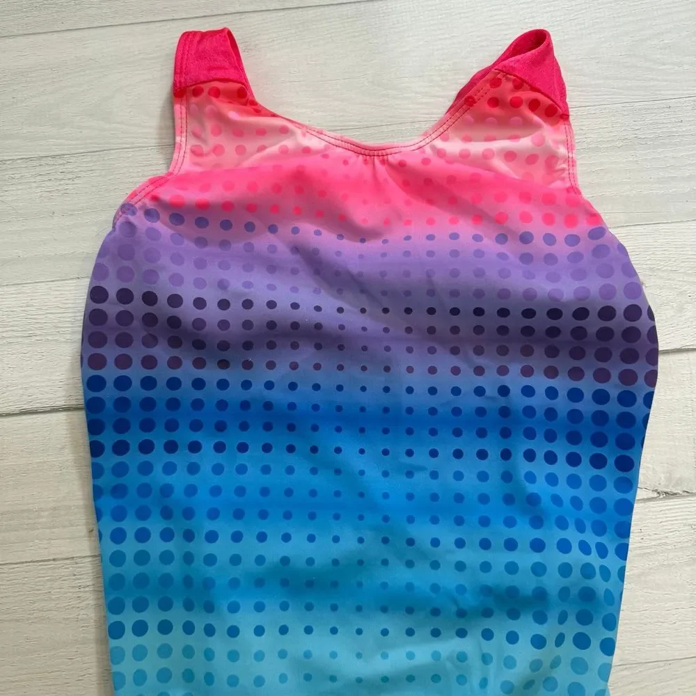 GK rainbow‎ colorful gymnastics leotard adult small